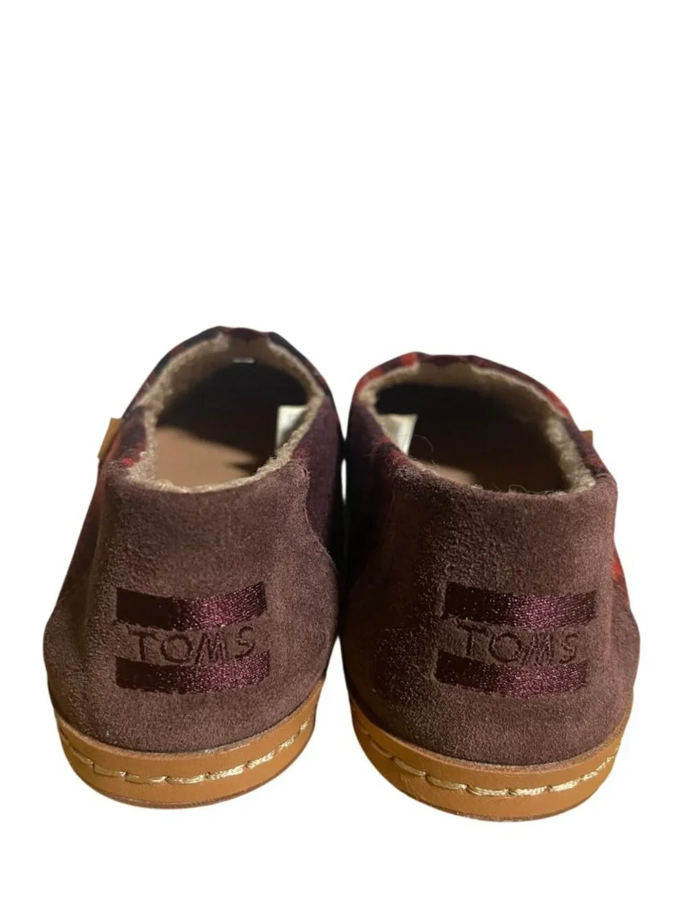 Toms Alpargata Womens Plaid Slip On Shoe Size 7 Flannel Flats Fall Cottagecore